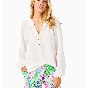 Lilly Pulitzer - Elsa Silk Top Resort White size S